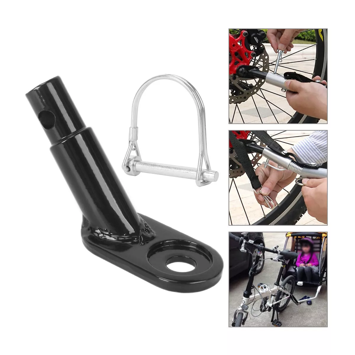 Bicycle Bike Trailer Coupler Attachment Hitch Angled Elbow For InStep Schwinn