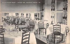 Roaring Spring Pennslyvania Eldon Inn Blue Dining Room Vintage Postcard J54919
