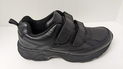 Drew Jimmy Walking Sneakers, Black Leather, Men's 9 M