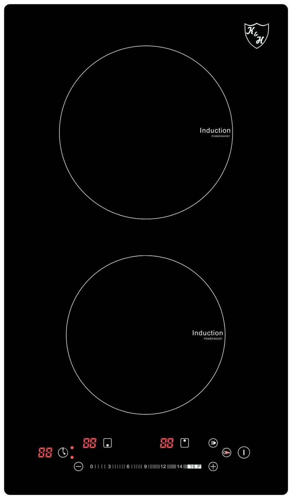 K&H Domino 2 Burner 12" Induction Ceramic Cooktop 240V IN12-3400SL
Opens in a new window or tab