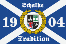 Fahne Flagge Gelsenkirchen Schalke Tradition 1904 60 x 90 cm Bootsflagge Premium