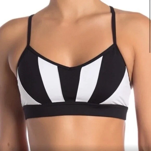 alo-yoga radiance strappy back lined tank-bra