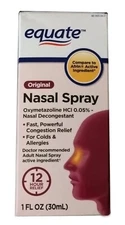 Equate Nasal Spray Oxymetazoline HCI 0.05% 1 fl oz Exp 10/26