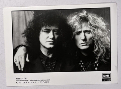 Deep Purple Led Zeppelin Foto David Coverdale Jimmy Page Original EMI 1993
