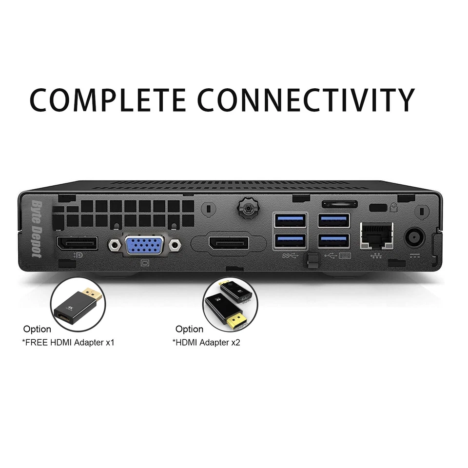 Computadora de escritorio HP Micro PC i5, hasta 32 GB de RAM, SSD 1 TB, Windows 10/11 WiFi Foto 2 de 4