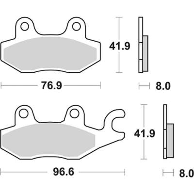 Beläge Bremse SBS 638PSI Aeon 125 Cobra Rs / Utility 2000-2004
