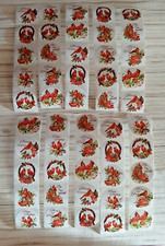 50 RED CARDINAL CHRISTMAS STICKERS/ENVELOPE SEALS 1 INCH HOLIDAY WINTER