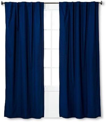 Skyline Velvet 84-Inch Rod Pocket/Back Tab Window Curtain Panel in Navy - Picture 1 of 2