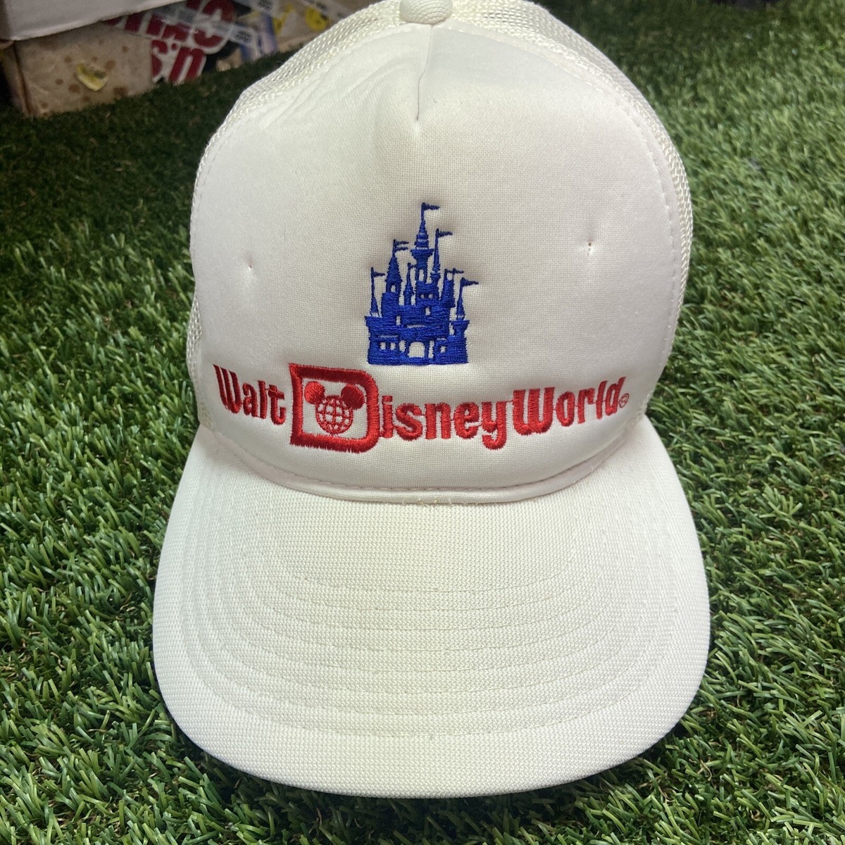 帽子 1980s Walt Disney Official Vintage Cap VTG Walt Disney World Hat 80's Snapback Trucker Cap NEW ERA