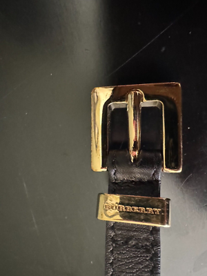 Burberry Leather Black Adjustable Belt for Dress One Size  display picture 3