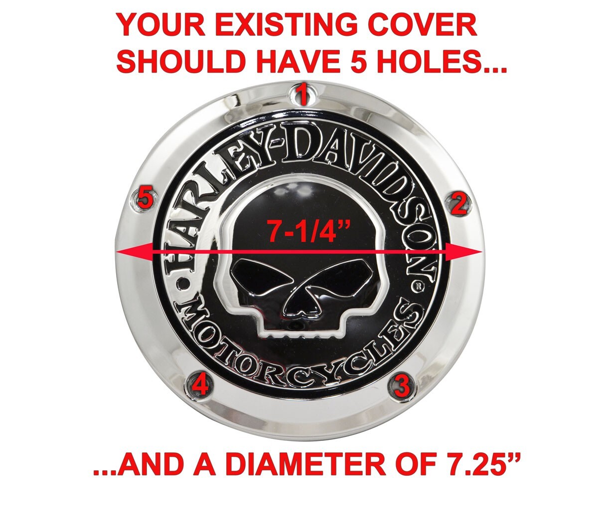 Old School Harley-Davidson Early Bird Derby Cover Conversion kit for Twin Cams