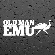 Old Man Emu X2 Pair Stickers White Graphics Decal Sticker Offroad 4x4