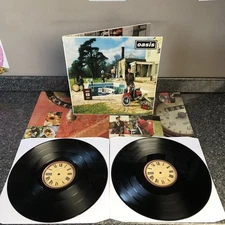 DOUBLE LP OASIS ALBUM BE HERE NOW CRELP 219 UK 1ST PRESS 1997 EX+/EX