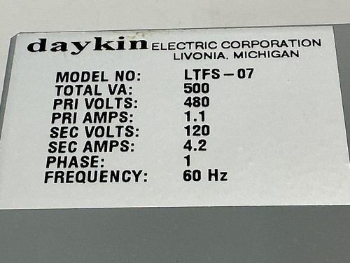 Transformador de circuito separado Daykin LTFS-07 usado #151014 - Imagen 6 de 9