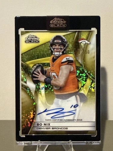 2025 Topps Chrome Bo Nix Chrome Autographs (RAW)
