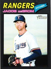 2026 Topps Heritage #98 Jacob deGrom Dark Gray