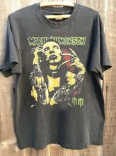 Vintage Marilyn Manson Rock Band Graphic Charcoal Unisex Shirt S-5XL KH16224