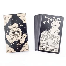 78 Card Kitten Tarot Deck Oracle Cards Fate Divination Game Family Entertainment
