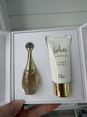 Dior J adore Coffret Gift Set - Perfume (5ml) And Body Milk (20ml) New In Box