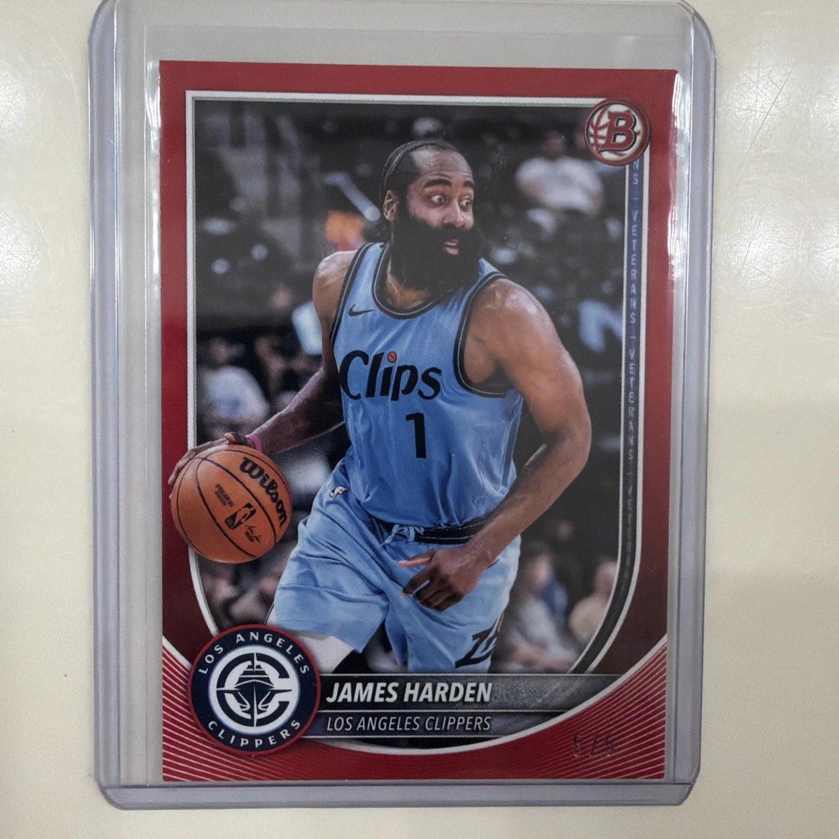 Topps James Harden Basketball Serial Numbered Sports Trading Cards