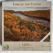 SEALED Phil Stagg “Lake of the Clouds” 1000 Pc Jigsaw, Damaged Box~ MI Puzzles 