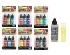 Trebbies Tim Holtz Adirondack Alcohol Ink Bundle - 6 Packages - Dockside, Spring