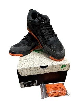 Nike Air Jordan 4 RM Black Starfish Shoe Sneaker EUC W/box & Xtra Laces Men s 14