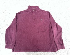 Vintage Polo Ralph Lauren Quarter Zip Burgundy Sweater 2XL