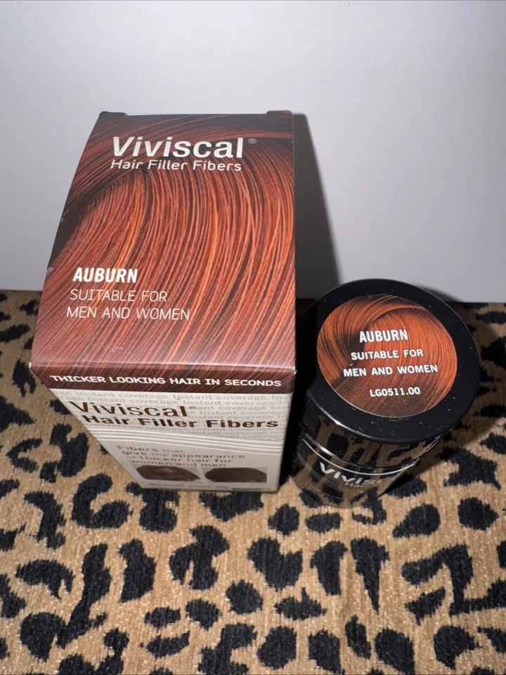 Fibras de relleno capilar Viviscal AUBURN para hombres o mujeres 0,53 OZ/15 g. La caja tiene desgaste. Foto 2 de 4