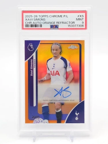 2025 Topps Chrome Xavi Simons Orange /25