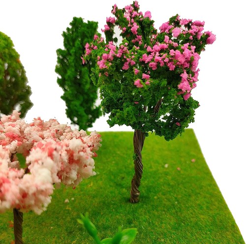 MOMOONNON 16 Pcs Miniature Fairy Garden Tree Plant Ornamentm, Mixed Model Tre... - Picture 4 of 7