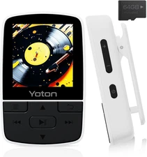 YOTON MP3 Player with Bluetooth 5.2, 64GB Storage, Mini Size, HiFi Music, with S