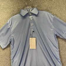 Collars  Co Dress Collar Polo Shirt Mens Small Blue Houndstooth Performance