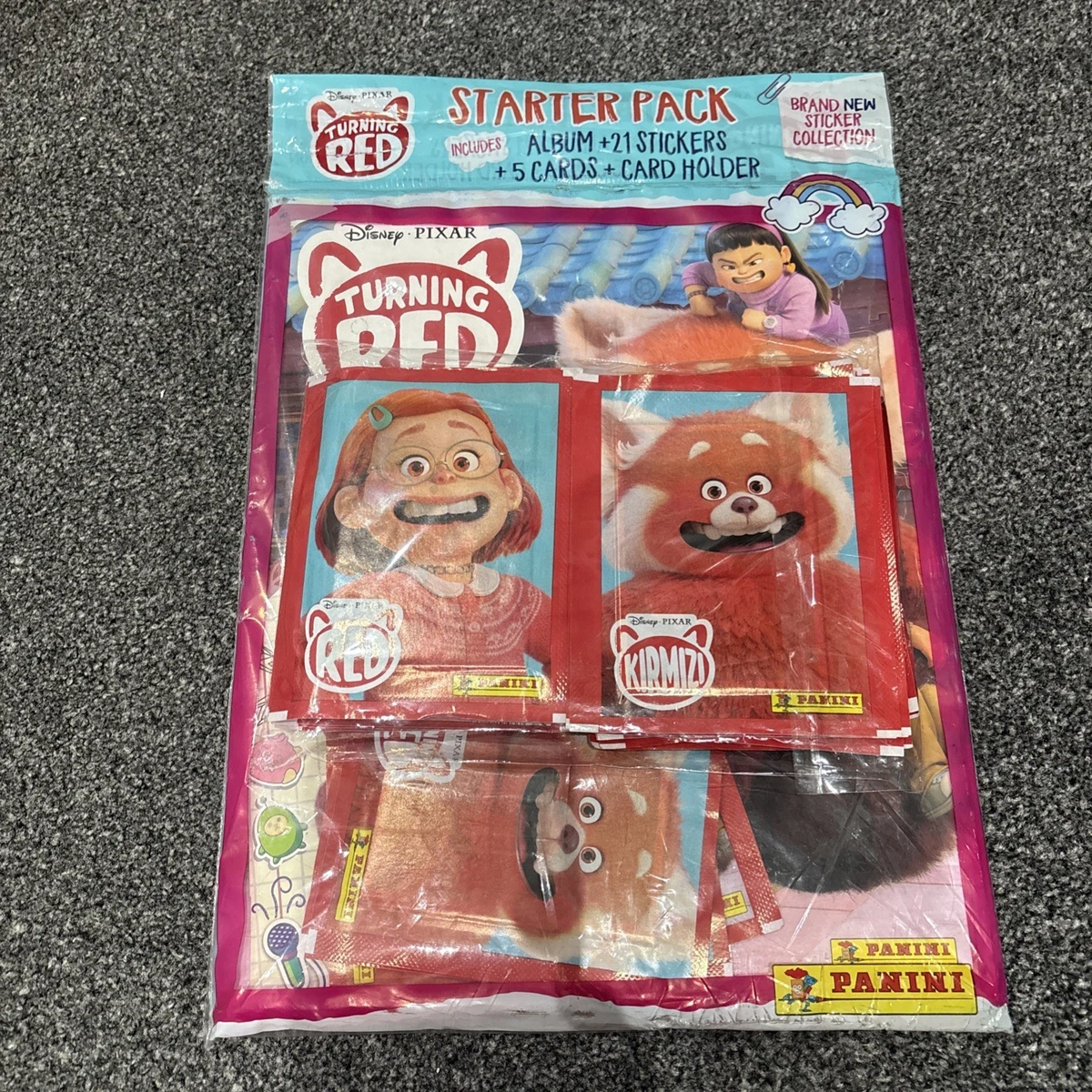 Panini Disney Pixar Turning Red 36 Sealed Packets + Sealed Album
