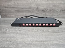 Rack Mountable Power Strip 10 Lighted Rocker Switches Unbranded