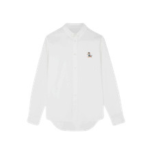 Maison Kitsune Dressed Fox Patch Relaxed Shirt White