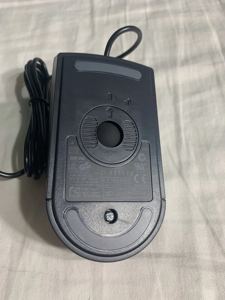 NEW Vintage Black IBM MU29J Mechanical Ball Mouse PS/2 Wired READ - Image 4 of 4