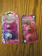 4 Pink/Purple Real Tree Orthodontic Camo/Camouflage Pacifiers 0-6 Months 2-2 Pks
