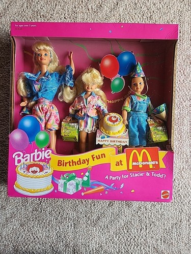 1993 NEU Barbie Geburtstag Spaß auf McDonalds Party Set mit Stacie & Todd #11589 - Bild 2 von 6