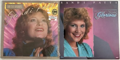 Sandi Patti 2 vinyl LP lot - More Than Wonderful - Make His Praise Glorious 1988