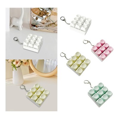 9 Tasten Tastatur Fidget Clicker Spielzeug Schlüsselanhänger Zubehör mit Schlüsselband für Erwachsene