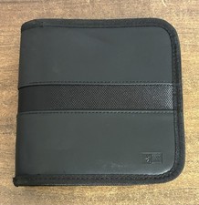 Case Logic 28 Disc CD/DVD Zippered Wallet Black Faux Leather