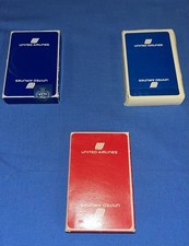 Vintage United Airlines Promotional Playing Cards Set Of 3 1980s