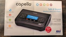 Capello CR2W Safe and Sound NOAA Weather Alert Clock Radio NEW 
