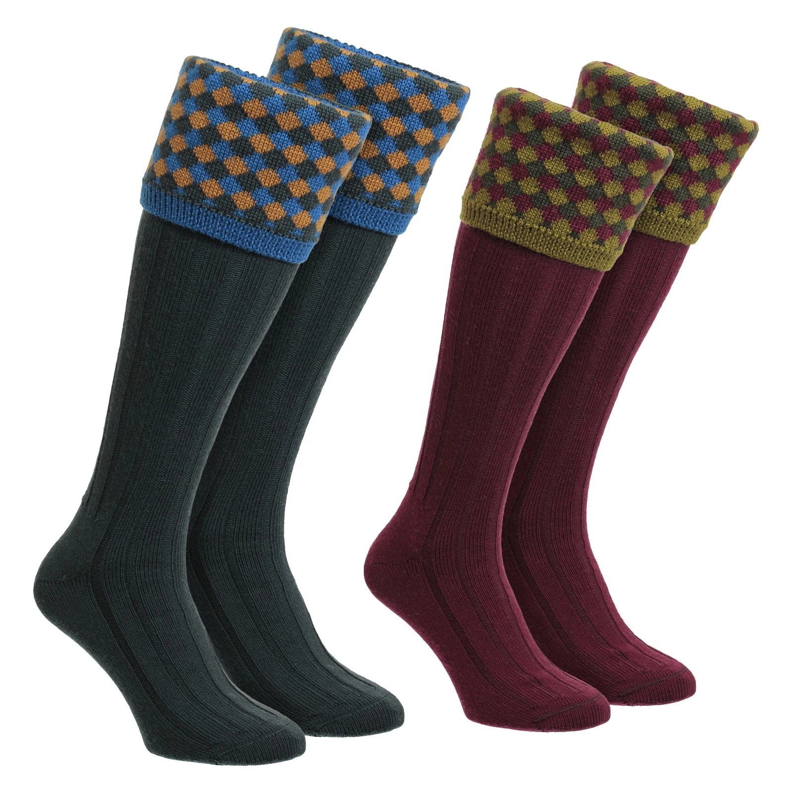 Mens Shooting Merino Wool Socks Warm Country Diamond Outdoor by HJ Hall
