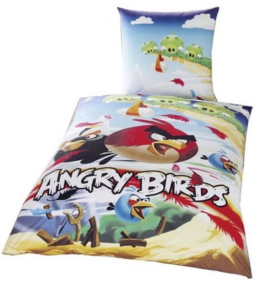 Bettwäsche Angry Birds Cliffhanger Wendebettwäsche Renforcé 135x200 Kinder