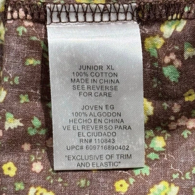 Vestido Lei Babydoll Y2K Cottage Boho Terroso Ditsy Floral Correa de Espagueti Marrón XL Foto 3 de 4