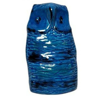 FLAVIA BITOSSI Rimini Blue Owl Aldo Londi Pottery Figurine