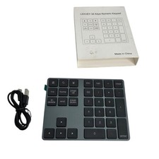 Lekvey Bluetooth Number Pad Wireless Numeric Keypad 34 Key Rechargeable
