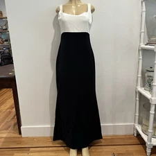 Vintage Badgley Mischka Formal Dress Sz 12 Column Mermaid Color Block